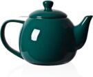 Porcelain Teapot with Removable Stainless Steel Infuser,Microwave & Dishwasher Safe Tea Pots for Loose Tea,Tea Infuser Pots for Chrismas Women Gift (30oz Jade)