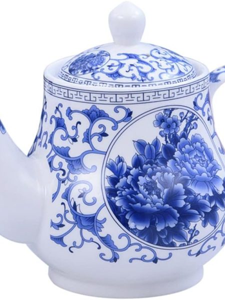 26oz Teapot, Blue and White Teapot, Ceramic Tea Pot, Tea Pot, 800ml