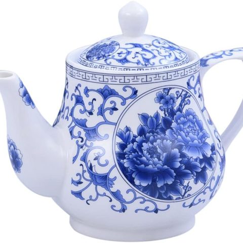 26oz Teapot, Blue and White Teapot, Ceramic Tea Pot, Tea Pot, 800ml