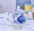 26oz Teapot, Blue and White Teapot, Ceramic Tea Pot, Tea Pot, 800ml