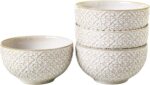 26 OZ Cereal Bowls Set of 4, Ceramic Soup Bowl for Kitchen, 6 inch Porcelain Serving Bowl, Breakfast, Ramen, Rice, Dishwasher Safe, Housewarming Gift