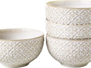 26 OZ Cereal Bowls Set of 4, Ceramic Soup Bowl for Kitchen, 6 inch Porcelain Serving Bowl, Breakfast, Ramen, Rice, Dishwasher Safe, Housewarming Gift