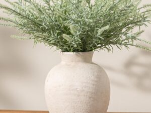 Ceramic Flower Vase Home Decor - Farmhouse Table Vases Rustic Vintage Living Room Kitchen Bedroom Decorations for House Book Shelf Office Coffee Desk Dining Fireplace (7.4" Rustic)