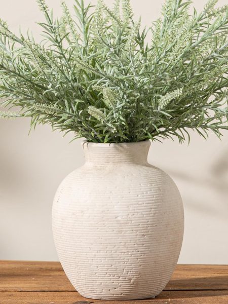 Ceramic Flower Vase Home Decor - Farmhouse Table Vases Rustic Vintage Living Room Kitchen Bedroom Decorations for House Book Shelf Office Coffee Desk Dining Fireplace (7.4" Rustic)
