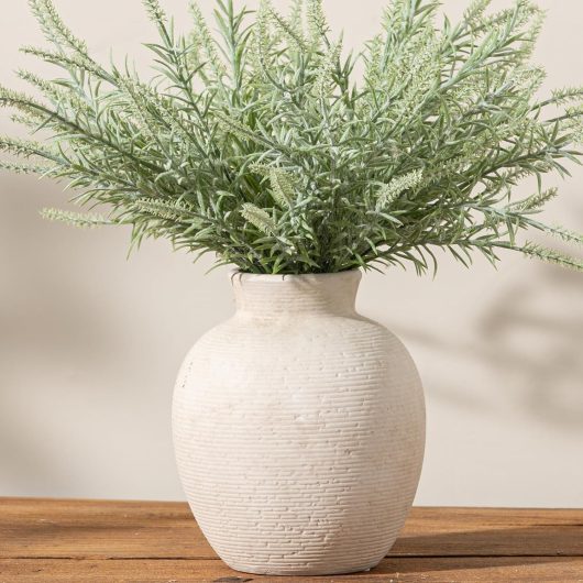 Ceramic Flower Vase Home Decor - Farmhouse Table Vases Rustic Vintage Living Room Kitchen Bedroom Decorations for House Book Shelf Office Coffee Desk Dining Fireplace (7.4" Rustic)